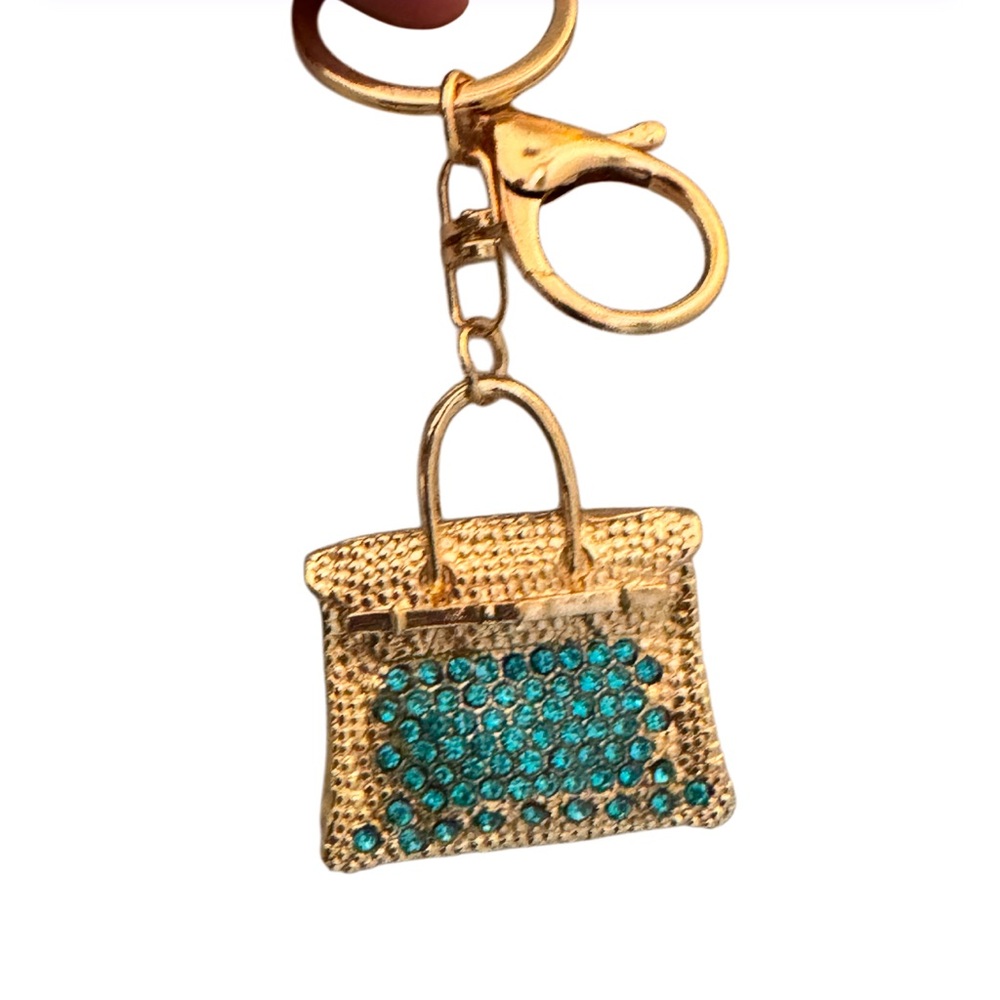 Pretty Little Rhinestone Tiny Purse Key Chain Bag Accessory - Picture 2 of 5